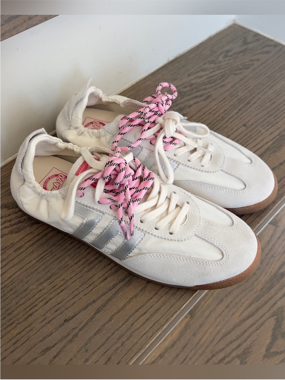 Anthropologie Back 70 Rocket Sneakers in Ice White and Pink - Picture 3 of 8